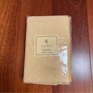 Ralph Lauren‎ King Pillowcases Bisque Yellow 100% Supima Cotton *Pair* NIP B1